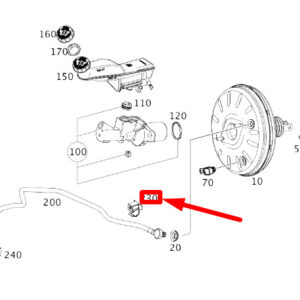 MERCEDES-BENZ CLA C117 Vacuum Line Bracket RHD A0019955677 ORIGINAL