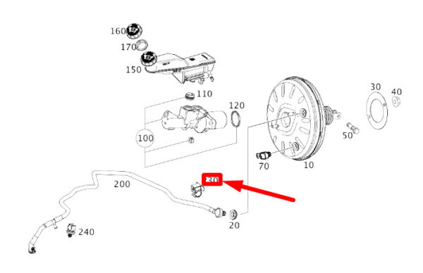MERCEDES-BENZ CLA C117 Vacuum Line Bracket RHD A0019955677 ORIGINAL