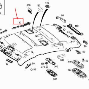 MERCEDES-BENZ S W222 Left Roof Absorber A2226925500 ORIGINAL