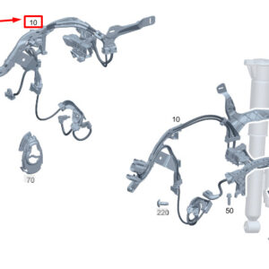 MERCEDES-BENZ C S206 Rear Left ABS Wiring Harness A2065405101 ORIGINAL