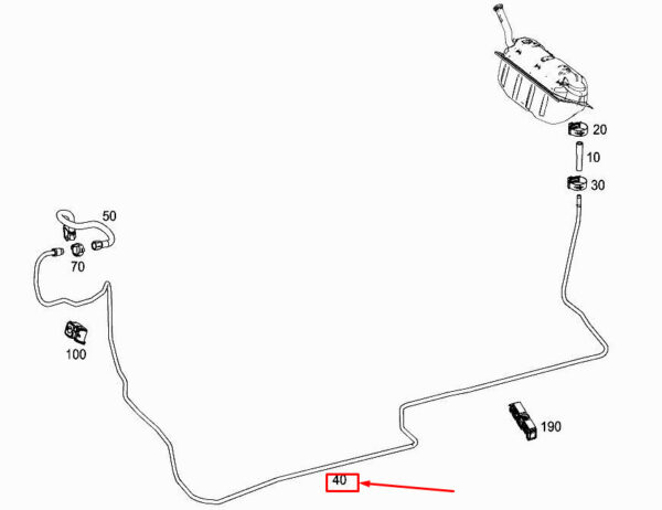 MERCEDES-BENZ SLK R172 Fuel Feed Line A1724760101 ORIGINAL