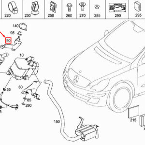 MERCEDES-BENZ R W251 Independent Heater Bracket A2515010420 ORIGINAL