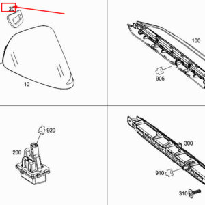 MERCEDES-BENZ S W222 Rear Right Taillamp Housing Gasket A2228261600 ORIGINAL
