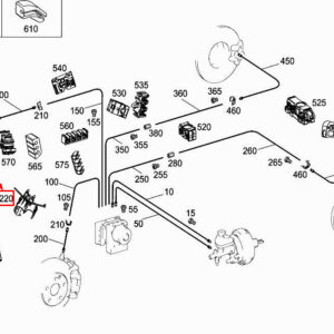 MERCEDES-BENZ S W222 Front Left Brake Hose Bracket A2224211394 ORIGINAL