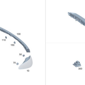 MERCEDES-BENZ EQS V297 Rear Right Lamp Housing Seal A2978261500 ORIGINAL