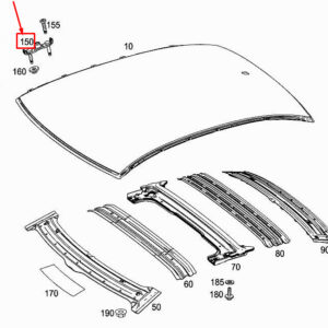 MERCEDES-BENZ S W222 Roof Member Mount A2226500155 ORIGINAL