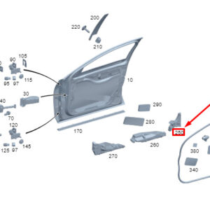 MERCEDES-BENZ S W223 Front LH Door Rear Impact Absorber A2237256300 ORIGINAL