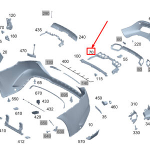 MERCEDES-BENZ GLS X167 Rear Center Bumper Holder A1678852312 ORIGINAL