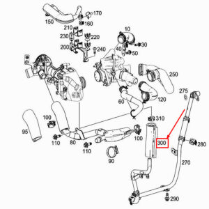 MERCEDES-BENZ C W203 Engine Coolant Hose A1332030182 ORIGINAL