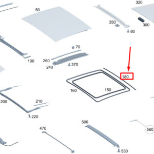 MERCEDES-BENZ C W206 Rear Sliding Sunroof Seal A2067821500 ORIGINAL