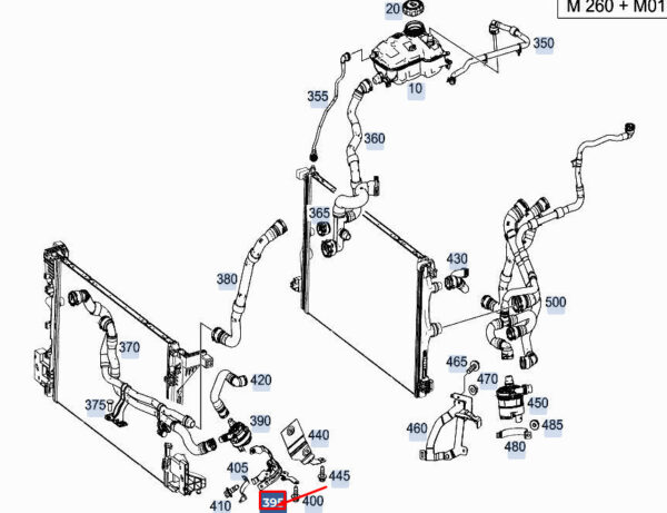 MERCEDES-BENZ A W177 Water Pump Bracket A1775202000 ORIGINAL