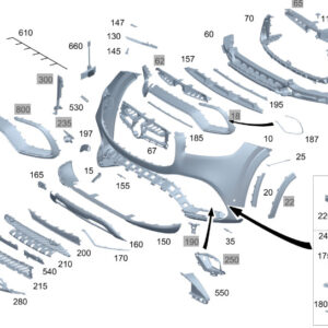 MERCEDES-BENZ GLS X167 Front Left Bumper Carrier A1678850311 ORIGINAL