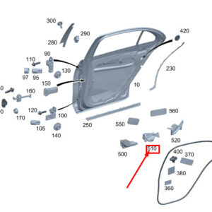 MERCEDES-BENZ S W223 Rear LH Door Center Impact Absorber A2237353501 ORIGINAL