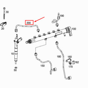 MERCEDES-BENZ S W222 Fuel Pressure Line A6560703700 ORIGINAL
