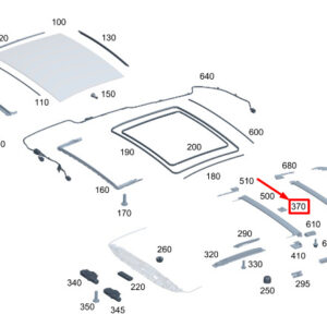 MERCEDES-BENZ S W223 Center Roof Lining Holder A2237822300 ORIGINAL