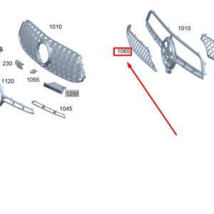 MERCEDES-BENZ GLE W167 Radiator Right Lower Grille A1678883501 ORIGINAL