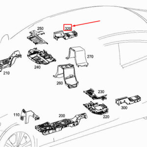 MERCEDES-BENZ C Coupe C205 Rear Right Cable Duct A2058211889 ORIGINAL