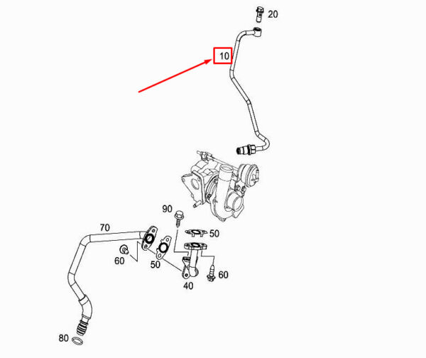 MERCEDES-BENZ CITAN W415 Engine Oil Line A6071800000 ORIGINAL