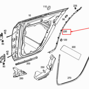 MERCEDES-BENZ CLS C257 Rear Left Door Sealing A2577301301 ORIGINAL