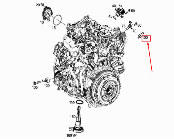 MERCEDES-BENZ A W177 Engine Oil Pressure Sensor A2829050000 ORIGINAL
