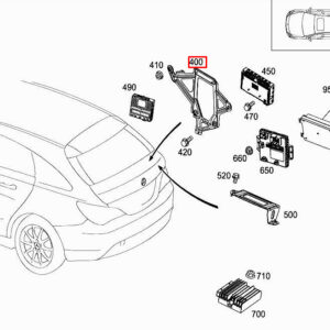 MERCEDES-BENZ CLA C117 Rear End RH Control Unit Bracket A1175400140 ORIGINAL