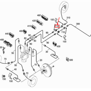 MERCEDES-BENZ CITAN W415 Rear Right Brake Hose A4154280735 ORIGINAL