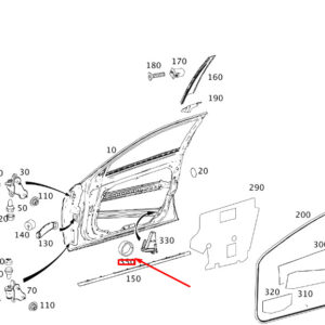 MERCEDES-BENZ E W212 Front Door Panelling Damping A2186820208 ORIGINAL