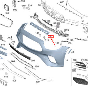 MERCEDES-BENZ E C238 Front Bumper Center Basic Carrier A2138854706 ORIGINAL