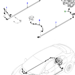 JAGUAR I-PACE X590 Right Line-To ECU Hose T4K11825 ORIGINAL