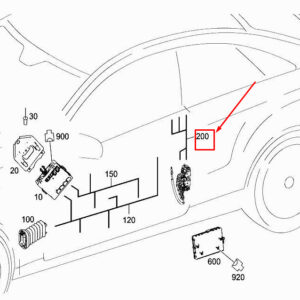 MERCEDES-BENZ E Coupe C207 Door Locking System Harness A2075400633 ORIGINAL