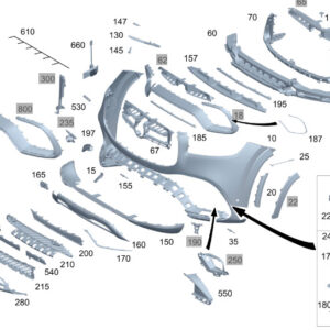 MERCEDES-BENZ GLS X167 Front Right Bumper Air Duct A1678855809 ORIGINAL