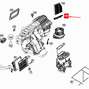 MERCEDES-BENZ GLE W167 Activated Charcoal Filter Cover A1678304602 ORIGINAL