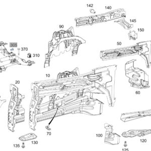 MERCEDES-BENZ GLE W167 Front Left Long. Member Dampening A1676822502 ORIGINAL