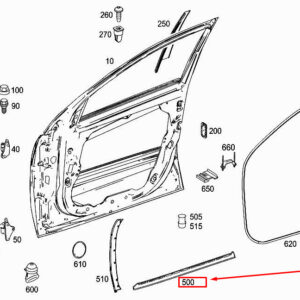 MERCEDES-BENZ R W251 Front Left Door Strip A2516903362 ORIGINAL