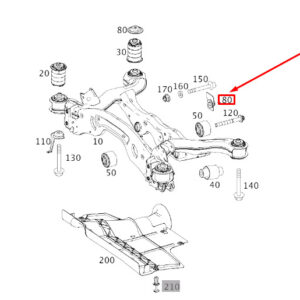 MERCEDES-BENZ CLA C117 Rear Axle Support Bracket A2463530100 ORIGINAL