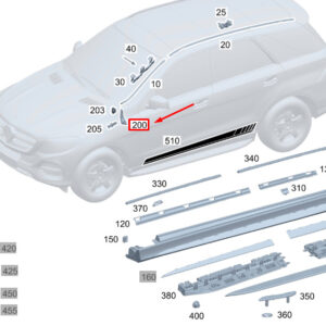 MERCEDES-BENZ GLE W167 Right A-Pillar Trim A1676903008 ORIGINAL