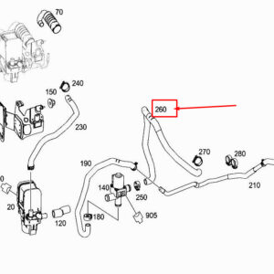 MERCEDES-BENZ E W212 Engine Hot Water Hose A2125062735 ORIGINAL