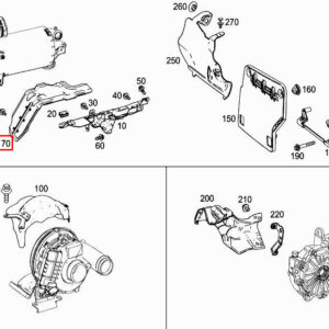 MERCEDES-BENZ S W222 Right Engine Support Shield A6541422600 ORIGINAL