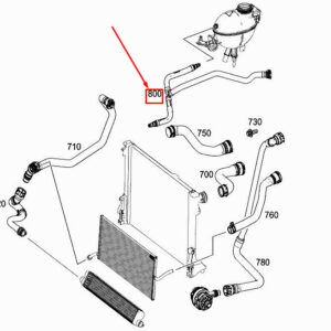MERCEDES-BENZ SLK R172 Engine Vent Line A1725012500 ORIGINAL