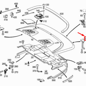 MERCEDES-BENZ E Cabrio A207 RH Folding Top Guide Lever A2077500290 ORIGINAL