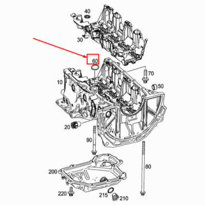 MERCEDES-BENZ A W177 Engine Oil Pan O-Ring A2829970245 ORIGINAL