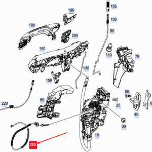 MERCEDES-BENZ GLE W167 Front Door Lock Cable A1677601400 ORIGINAL