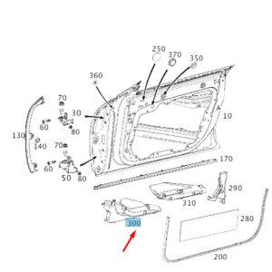 MERCEDES-BENZ CLS C257 Front Right Door Front Bracing A2577226400 ORIGINAL