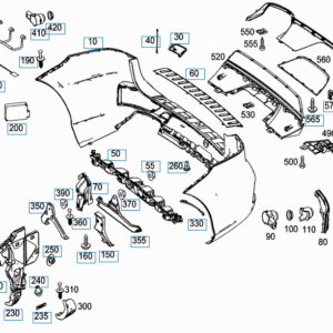 MERCEDES-BENZ GLE W166 Rear Parking Sensor Wiring A1664401432 ORIGINAL