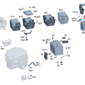 MERCEDES-BENZ S W223 Battery Vent Hose A0009977312 ORIGINAL