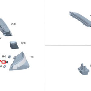 MERCEDES-BENZ S W223 Rear Outer Lamp Seal A2238262400 ORIGINAL