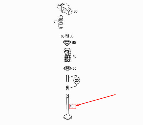 MERCEDES-BENZ GLC X253 Engine Intake Valve A2740530200 ORIGINAL