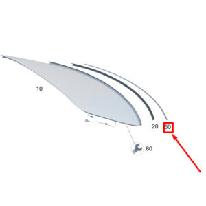 MERCEDES-BENZ S W223 Rear Window Strip Profile Cover A2239850000 ORIGINAL