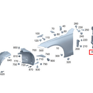 MERCEDES-BENZ S W223 Front Right Fender Absorber A2238850600 ORIGINAL