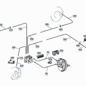 MERCEDES-BENZ GLE W167 Right Brake Line Bracket A1674234000 ORIGINAL